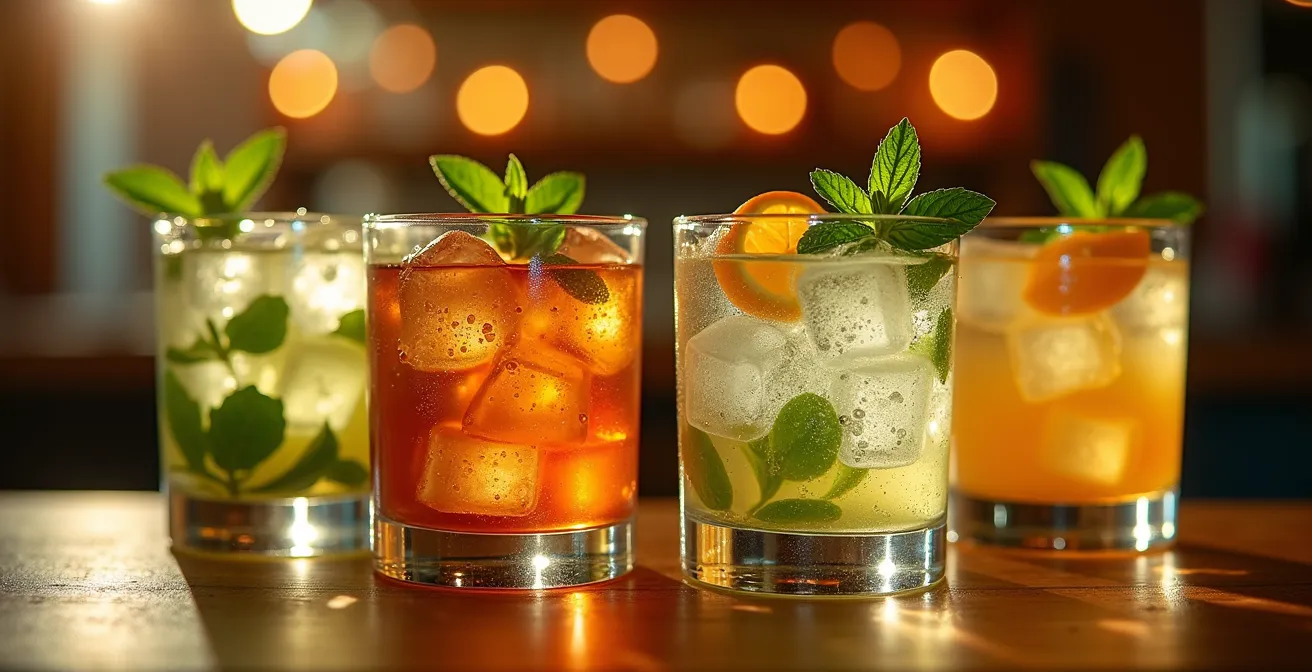 Boissons alternatives sans alcool dans un bar branché de Montréal